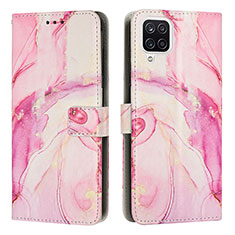 Coque Portefeuille Motif Fantaisie Livre Cuir Etui Clapet Y01X pour Samsung Galaxy A12 5G Rose