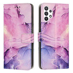 Coque Portefeuille Motif Fantaisie Livre Cuir Etui Clapet Y01X pour Samsung Galaxy A13 4G Violet