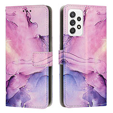 Coque Portefeuille Motif Fantaisie Livre Cuir Etui Clapet Y01X pour Samsung Galaxy A23 4G Violet