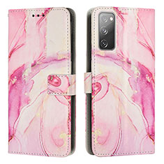 Coque Portefeuille Motif Fantaisie Livre Cuir Etui Clapet Y01X pour Samsung Galaxy S20 FE 4G Rose