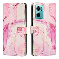 Coque Portefeuille Motif Fantaisie Livre Cuir Etui Clapet Y01X pour Xiaomi Redmi 10 5G Rose