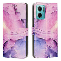 Coque Portefeuille Motif Fantaisie Livre Cuir Etui Clapet Y01X pour Xiaomi Redmi 10 5G Violet