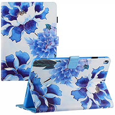 Coque Portefeuille Motif Fantaisie Livre Cuir Etui Clapet Y02B pour Apple iPad 10.2 (2019) Bleu