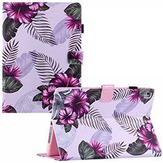 Coque Portefeuille Motif Fantaisie Livre Cuir Etui Clapet Y02B pour Apple iPad Air Violet