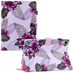 Coque Portefeuille Motif Fantaisie Livre Cuir Etui Clapet Y02B pour Apple iPad Mini 6 Violet