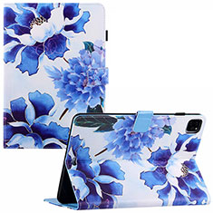 Coque Portefeuille Motif Fantaisie Livre Cuir Etui Clapet Y02B pour Apple iPad Pro 11 (2022) Bleu