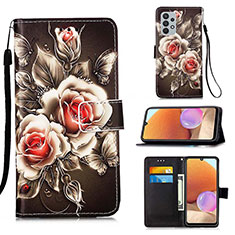 Coque Portefeuille Motif Fantaisie Livre Cuir Etui Clapet Y02B pour Samsung Galaxy M32 5G Noir