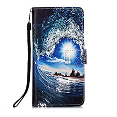 Coque Portefeuille Motif Fantaisie Livre Cuir Etui Clapet Y02B pour Xiaomi POCO C31 Bleu Royal