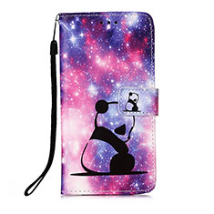 Coque Portefeuille Motif Fantaisie Livre Cuir Etui Clapet Y02B pour Xiaomi Redmi Note 10S 4G Violet