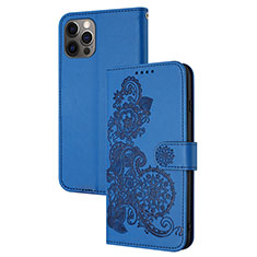 Coque Portefeuille Motif Fantaisie Livre Cuir Etui Clapet Y02X pour Apple iPhone 13 Pro Max Bleu