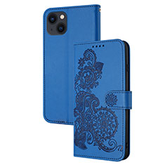 Coque Portefeuille Motif Fantaisie Livre Cuir Etui Clapet Y02X pour Apple iPhone 14 Plus Bleu