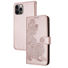 Coque Portefeuille Motif Fantaisie Livre Cuir Etui Clapet Y02X pour Apple iPhone 14 Pro Max Or Rose