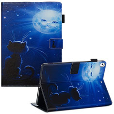 Coque Portefeuille Motif Fantaisie Livre Cuir Etui Clapet Y03B pour Apple iPad 10.2 (2019) Bleu