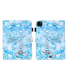 Coque Portefeuille Motif Fantaisie Livre Cuir Etui Clapet Y03B pour Apple iPad Pro 11 (2022) Bleu Clair