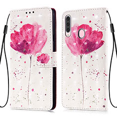 Coque Portefeuille Motif Fantaisie Livre Cuir Etui Clapet Y03B pour Samsung Galaxy A20s Rose