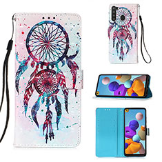 Coque Portefeuille Motif Fantaisie Livre Cuir Etui Clapet Y03B pour Samsung Galaxy A21 Mixte