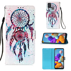 Coque Portefeuille Motif Fantaisie Livre Cuir Etui Clapet Y03B pour Samsung Galaxy A21s Mixte