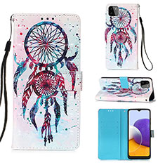 Coque Portefeuille Motif Fantaisie Livre Cuir Etui Clapet Y03B pour Samsung Galaxy A22s 5G Mixte