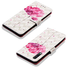 Coque Portefeuille Motif Fantaisie Livre Cuir Etui Clapet Y03B pour Samsung Galaxy A30S Rose