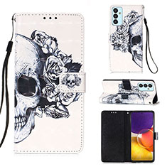 Coque Portefeuille Motif Fantaisie Livre Cuir Etui Clapet Y03B pour Samsung Galaxy A34 5G Noir