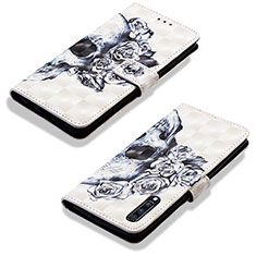 Coque Portefeuille Motif Fantaisie Livre Cuir Etui Clapet Y03B pour Samsung Galaxy A70S Noir