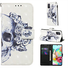 Coque Portefeuille Motif Fantaisie Livre Cuir Etui Clapet Y03B pour Samsung Galaxy A71 5G Noir