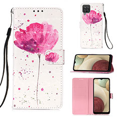 Coque Portefeuille Motif Fantaisie Livre Cuir Etui Clapet Y03B pour Samsung Galaxy F12 Rose