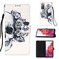 Coque Portefeuille Motif Fantaisie Livre Cuir Etui Clapet Y03B pour Samsung Galaxy S20 FE 4G Noir