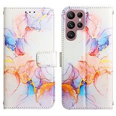 Coque Portefeuille Motif Fantaisie Livre Cuir Etui Clapet Y03B pour Samsung Galaxy S23 Ultra 5G Colorful