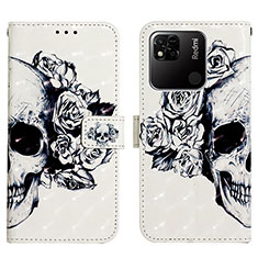 Coque Portefeuille Motif Fantaisie Livre Cuir Etui Clapet Y03B pour Xiaomi Redmi 9C Noir