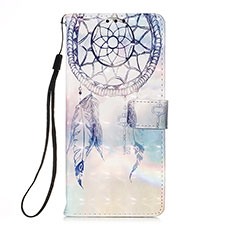 Coque Portefeuille Motif Fantaisie Livre Cuir Etui Clapet Y03B pour Xiaomi Redmi K40 5G Bleu Clair