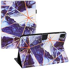 Coque Portefeuille Motif Fantaisie Livre Cuir Etui Clapet Y04B pour Apple iPad Pro 11 (2022) Violet