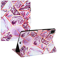 Coque Portefeuille Motif Fantaisie Livre Cuir Etui Clapet Y04B pour Apple iPad Pro 11 (2022) Violet Clair