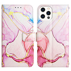 Coque Portefeuille Motif Fantaisie Livre Cuir Etui Clapet Y04B pour Apple iPhone 13 Pro Max Rose