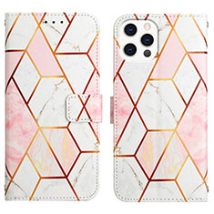 Coque Portefeuille Motif Fantaisie Livre Cuir Etui Clapet Y04B pour Apple iPhone 15 Pro Blanc