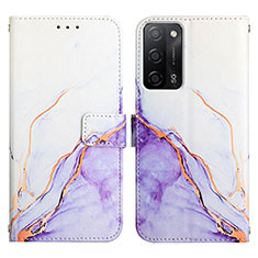 Coque Portefeuille Motif Fantaisie Livre Cuir Etui Clapet Y04B pour Oppo A53s 5G Violet