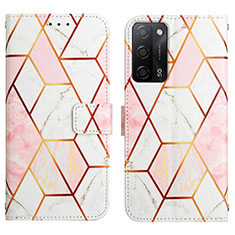 Coque Portefeuille Motif Fantaisie Livre Cuir Etui Clapet Y04B pour Oppo A55 5G Blanc