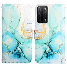 Coque Portefeuille Motif Fantaisie Livre Cuir Etui Clapet Y04B pour Oppo A55 5G Vert