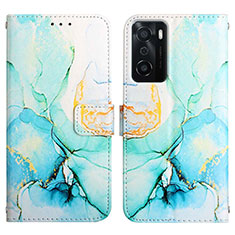 Coque Portefeuille Motif Fantaisie Livre Cuir Etui Clapet Y04B pour Oppo A55S 5G Vert