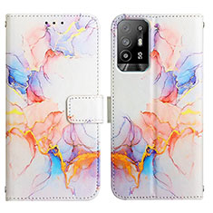 Coque Portefeuille Motif Fantaisie Livre Cuir Etui Clapet Y04B pour Oppo A94 5G Bleu