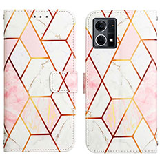 Coque Portefeuille Motif Fantaisie Livre Cuir Etui Clapet Y04B pour Oppo F21 Pro 4G Blanc