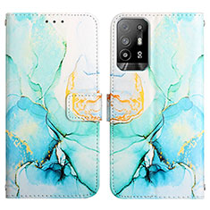 Coque Portefeuille Motif Fantaisie Livre Cuir Etui Clapet Y04B pour Oppo Reno5 Z 5G Vert