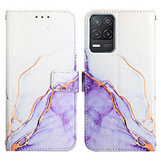 Coque Portefeuille Motif Fantaisie Livre Cuir Etui Clapet Y04B pour Realme 8s 5G Violet