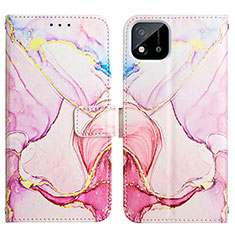 Coque Portefeuille Motif Fantaisie Livre Cuir Etui Clapet Y04B pour Realme C11 (2021) Rose