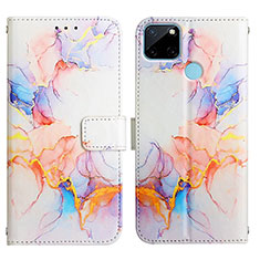 Coque Portefeuille Motif Fantaisie Livre Cuir Etui Clapet Y04B pour Realme C21Y Bleu