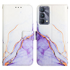 Coque Portefeuille Motif Fantaisie Livre Cuir Etui Clapet Y04B pour Realme GT Master 5G Violet