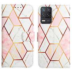 Coque Portefeuille Motif Fantaisie Livre Cuir Etui Clapet Y04B pour Realme Q3 5G Blanc