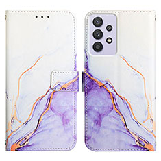 Coque Portefeuille Motif Fantaisie Livre Cuir Etui Clapet Y04B pour Samsung Galaxy A32 5G Violet