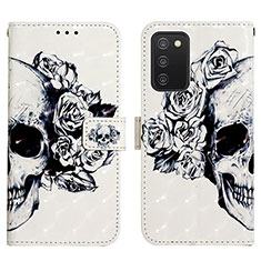 Coque Portefeuille Motif Fantaisie Livre Cuir Etui Clapet Y04B pour Samsung Galaxy M02s Noir