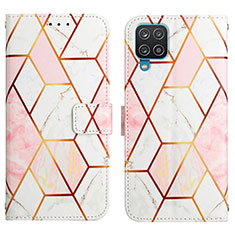 Coque Portefeuille Motif Fantaisie Livre Cuir Etui Clapet Y04B pour Samsung Galaxy M12 Blanc